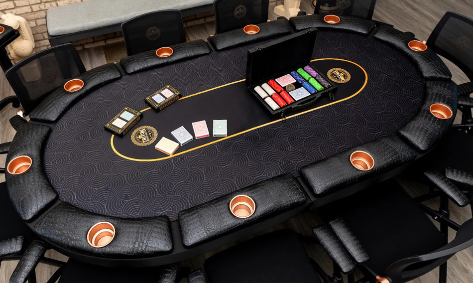 Premium Folding Poker Table - 10 PLAYERS