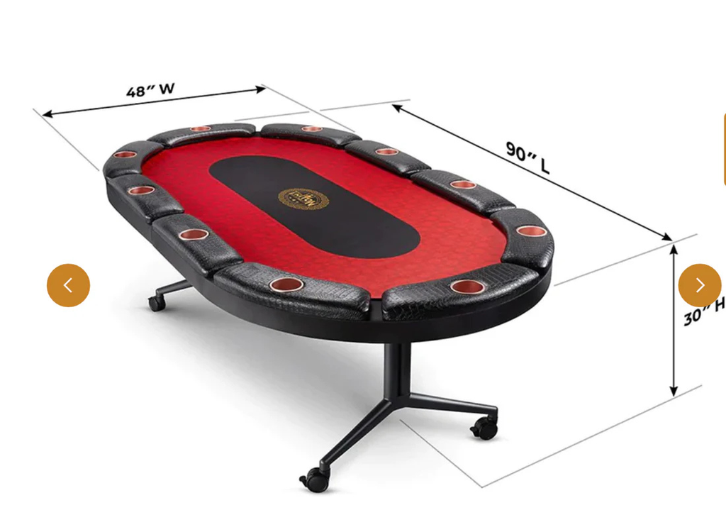 Premium Folding Poker Table - 10 PLAYERS